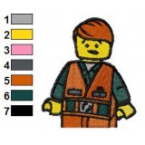 Emmett From The Lego Movie Embroidery Design